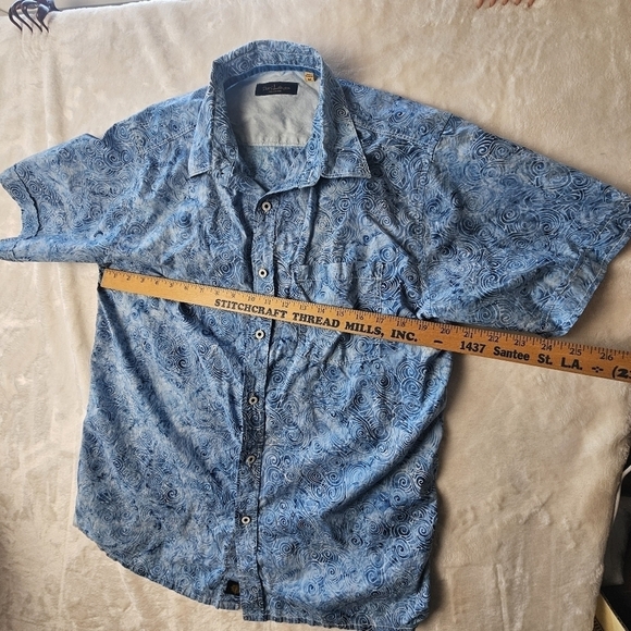 Vintage Peter Harrington Shirt Medium Blue Retro design 90s casual button down - Picture 4 of 9